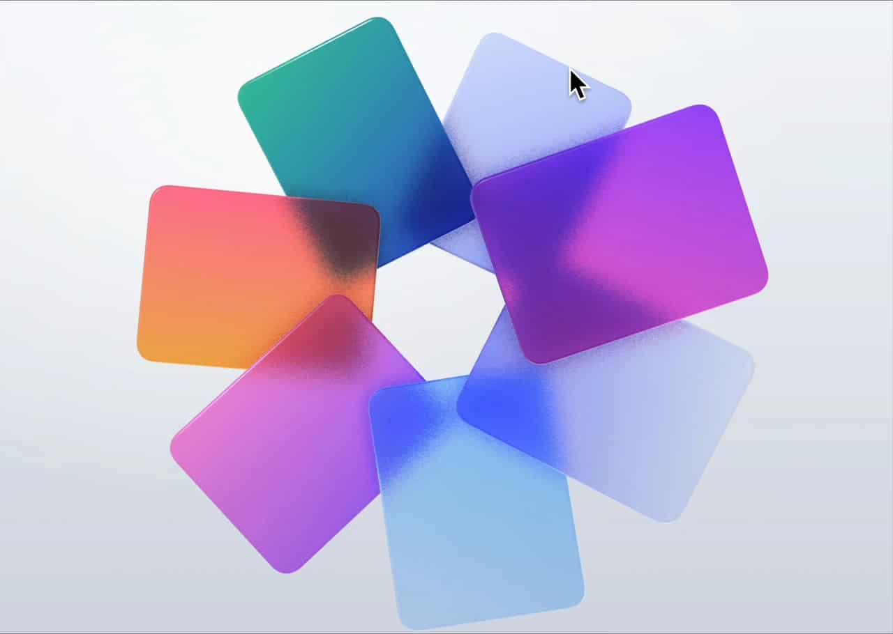 Glass Card Pinwheel