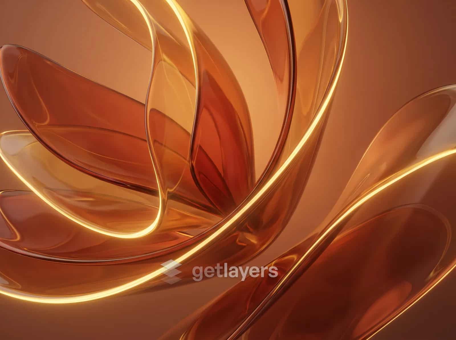 Amber Glass Petals