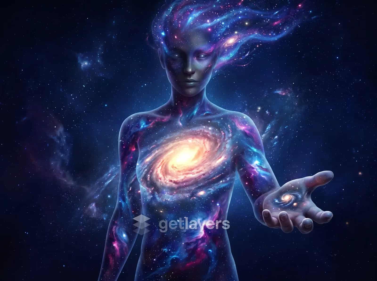 Blue Galaxy Figure