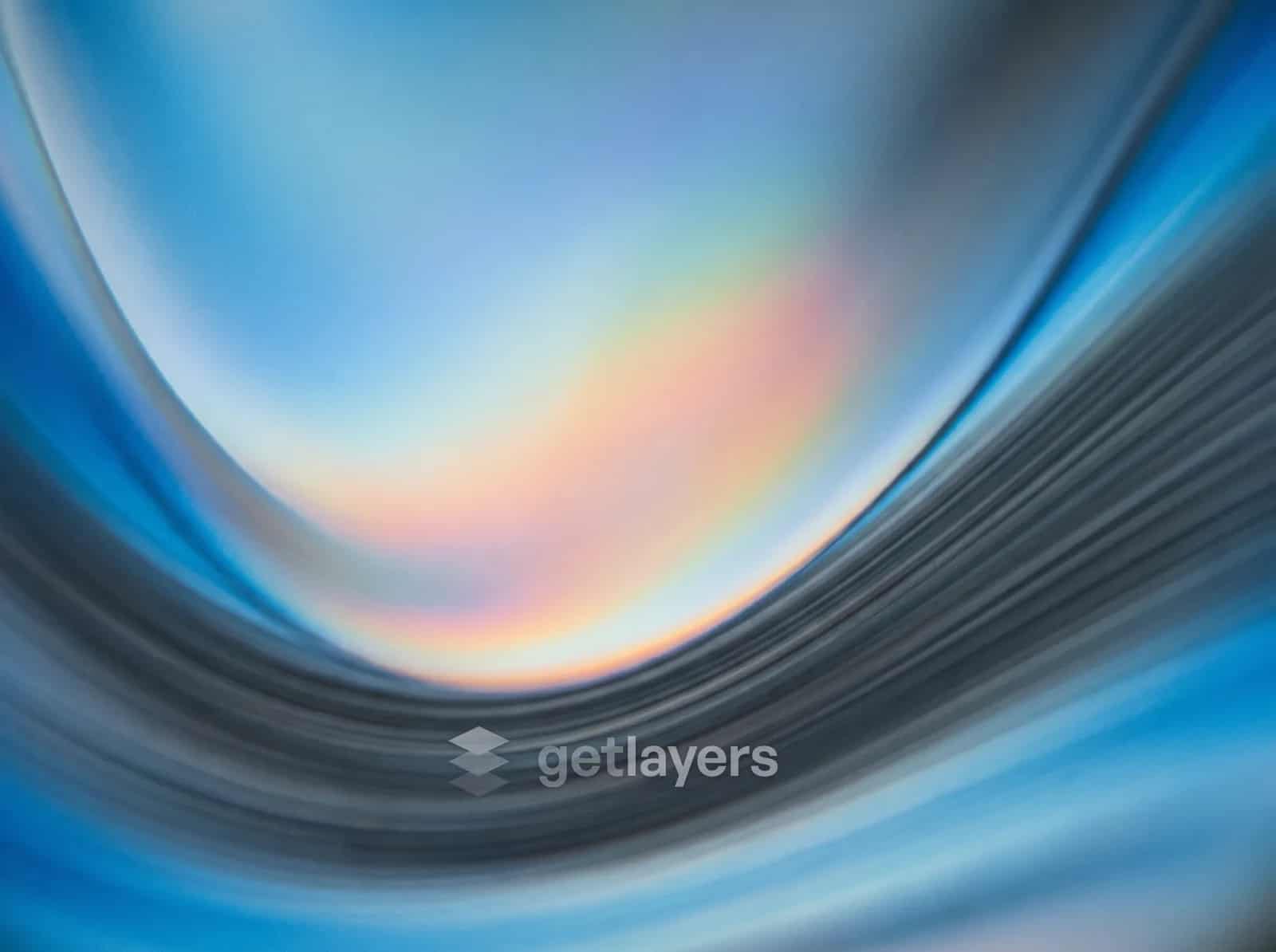 Blue Iridescent Curve