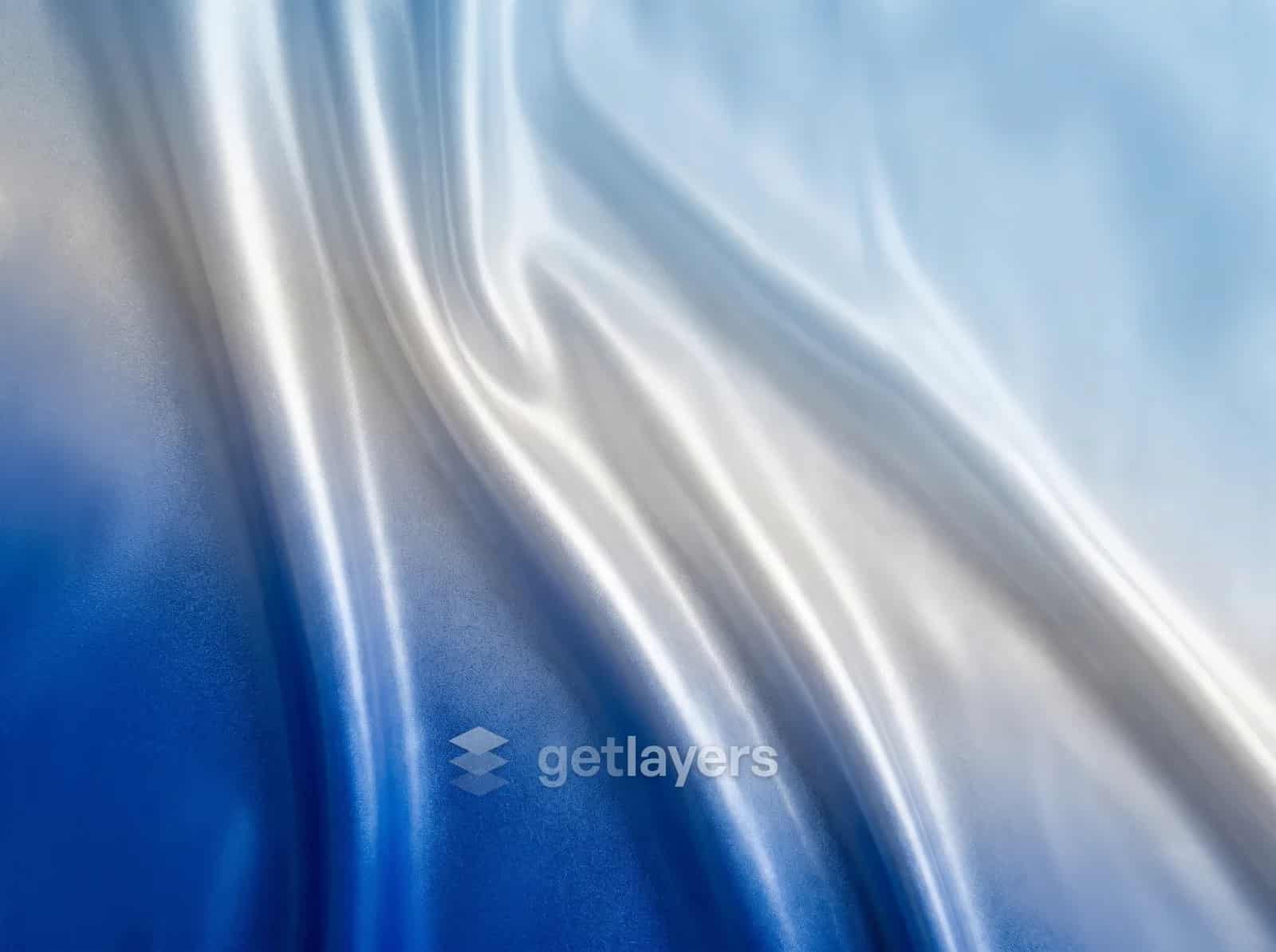 Blue Silver Silk