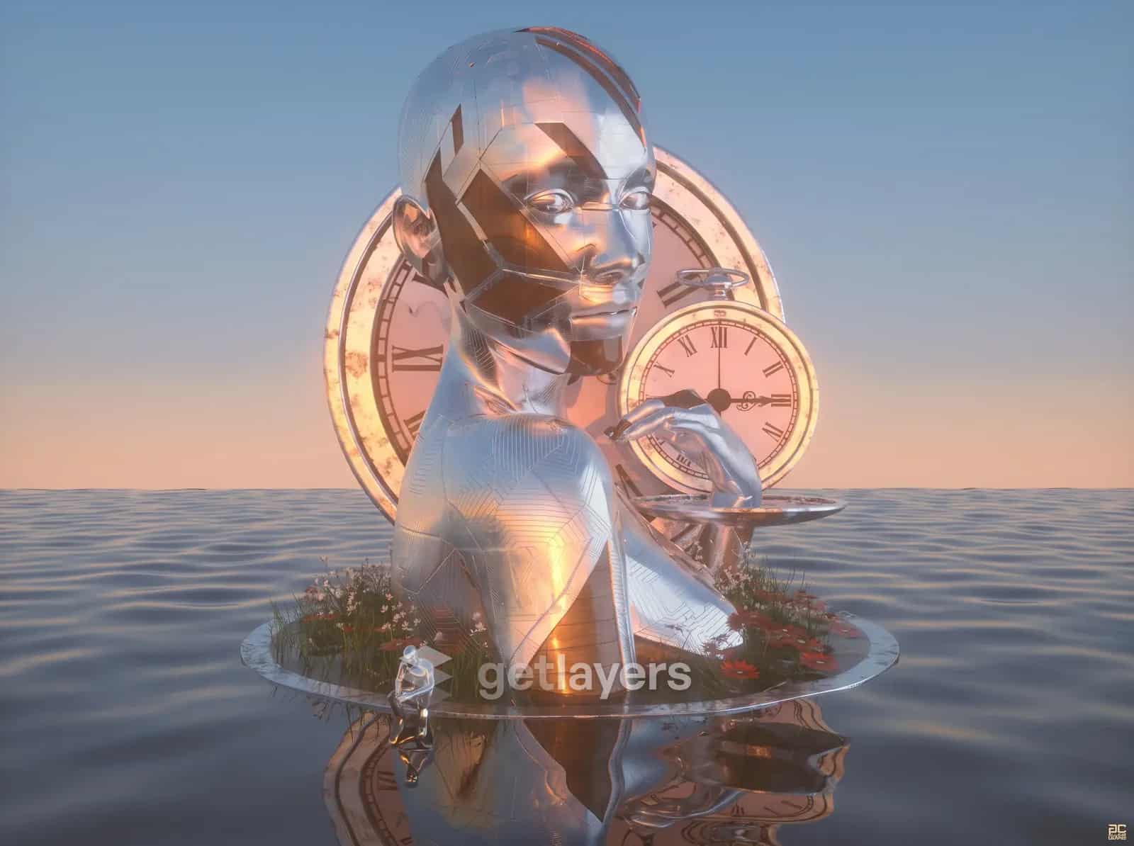 Chrome Clock Head
