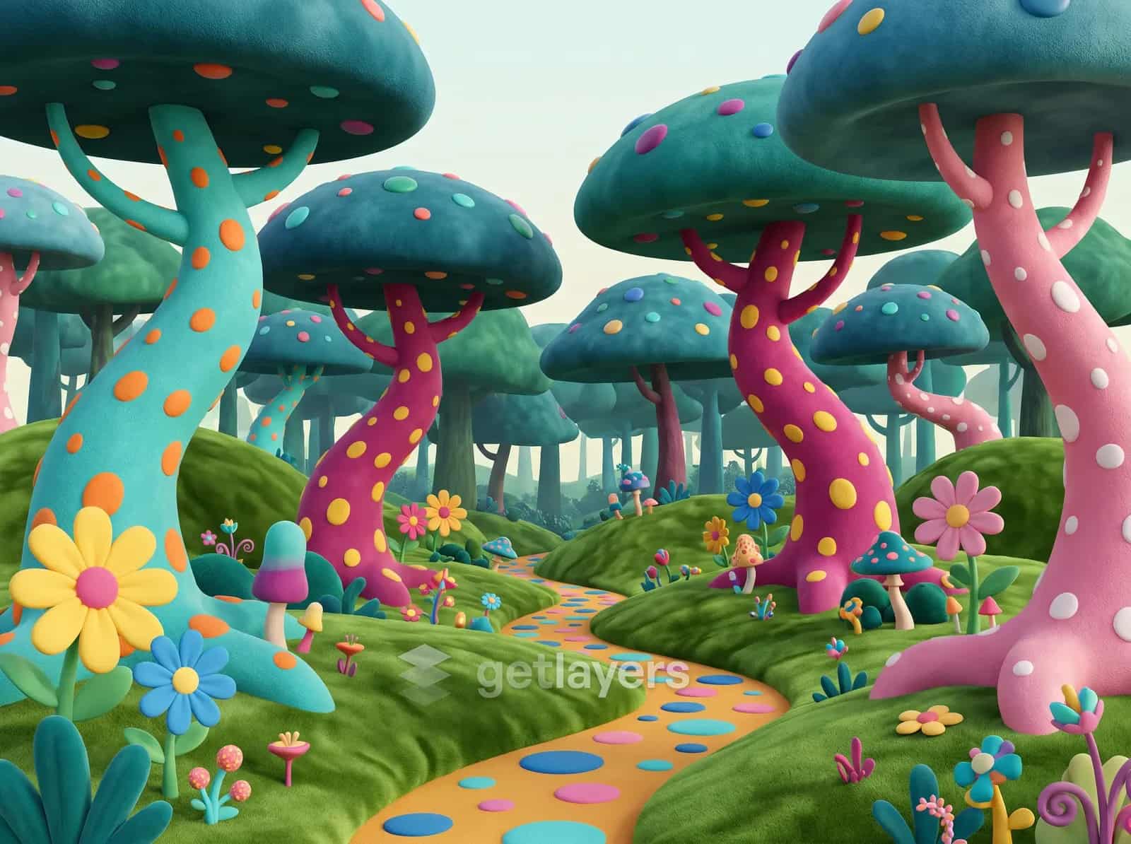 Clay Mushroom Forest