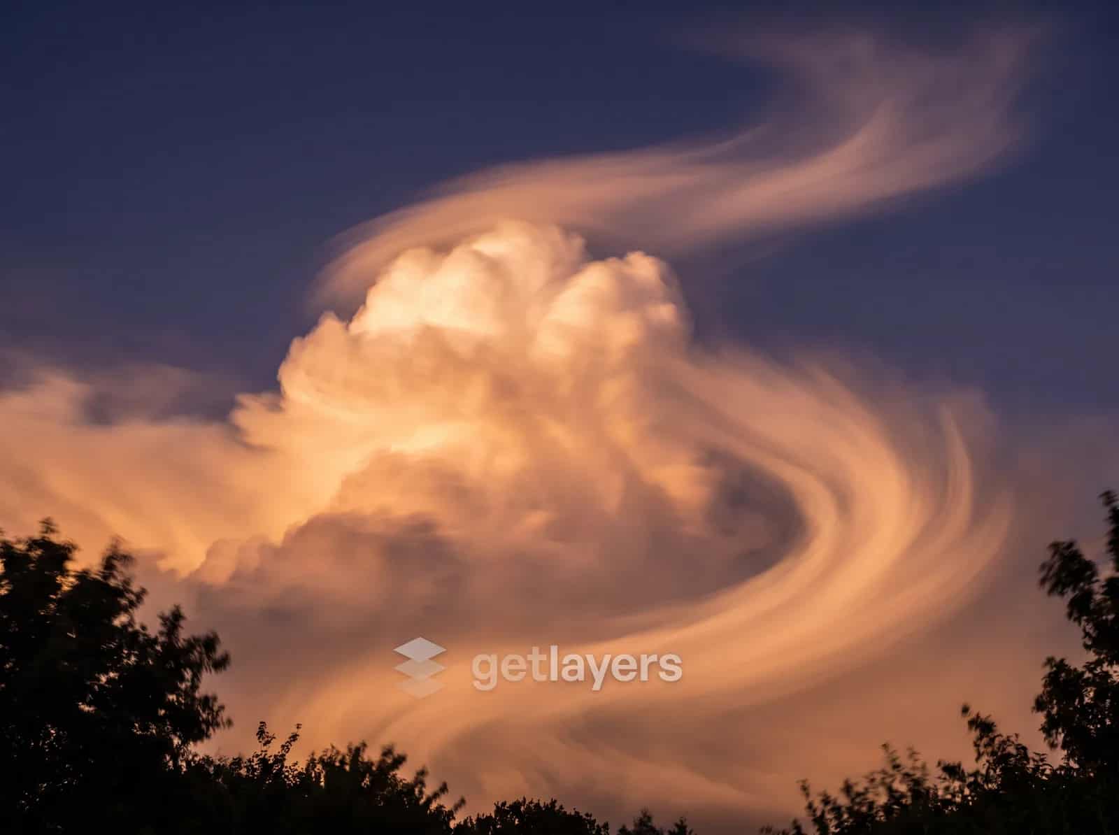 Dusk Cloud Swirl