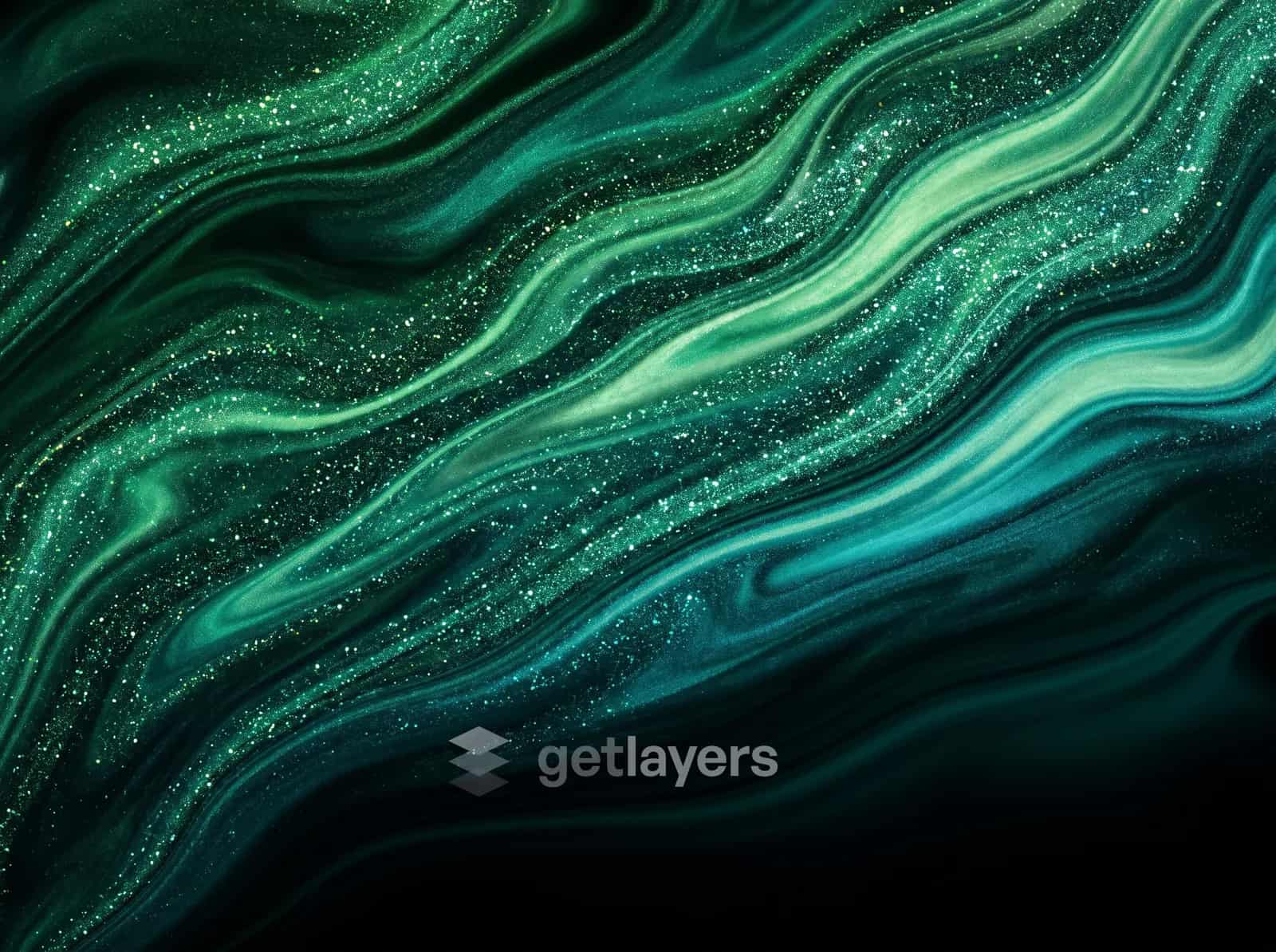 Emerald Glitter Streams