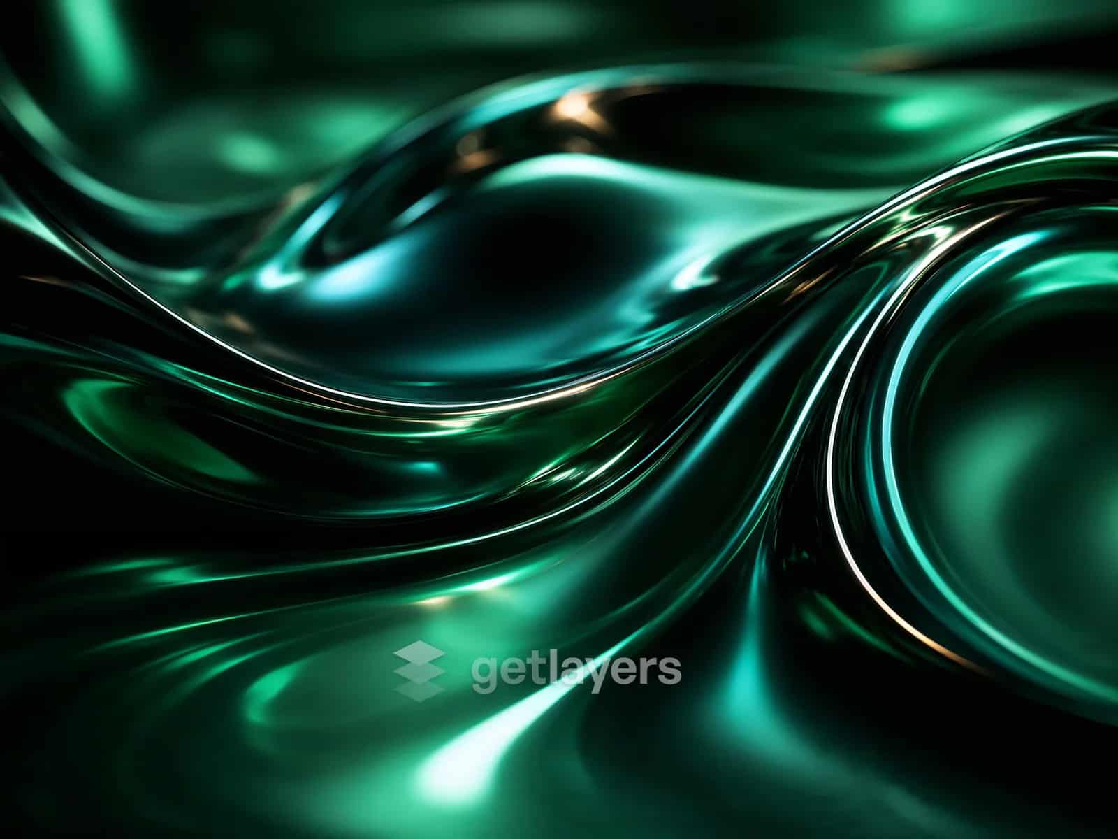 Emerald Silk Waves