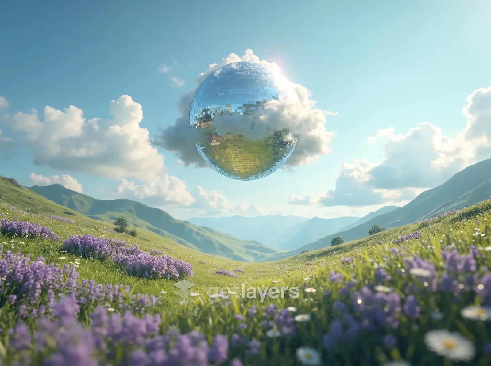 Floating Mirror Sphere