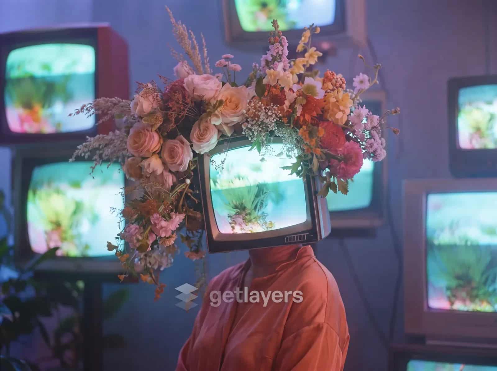 Floral Tv Room