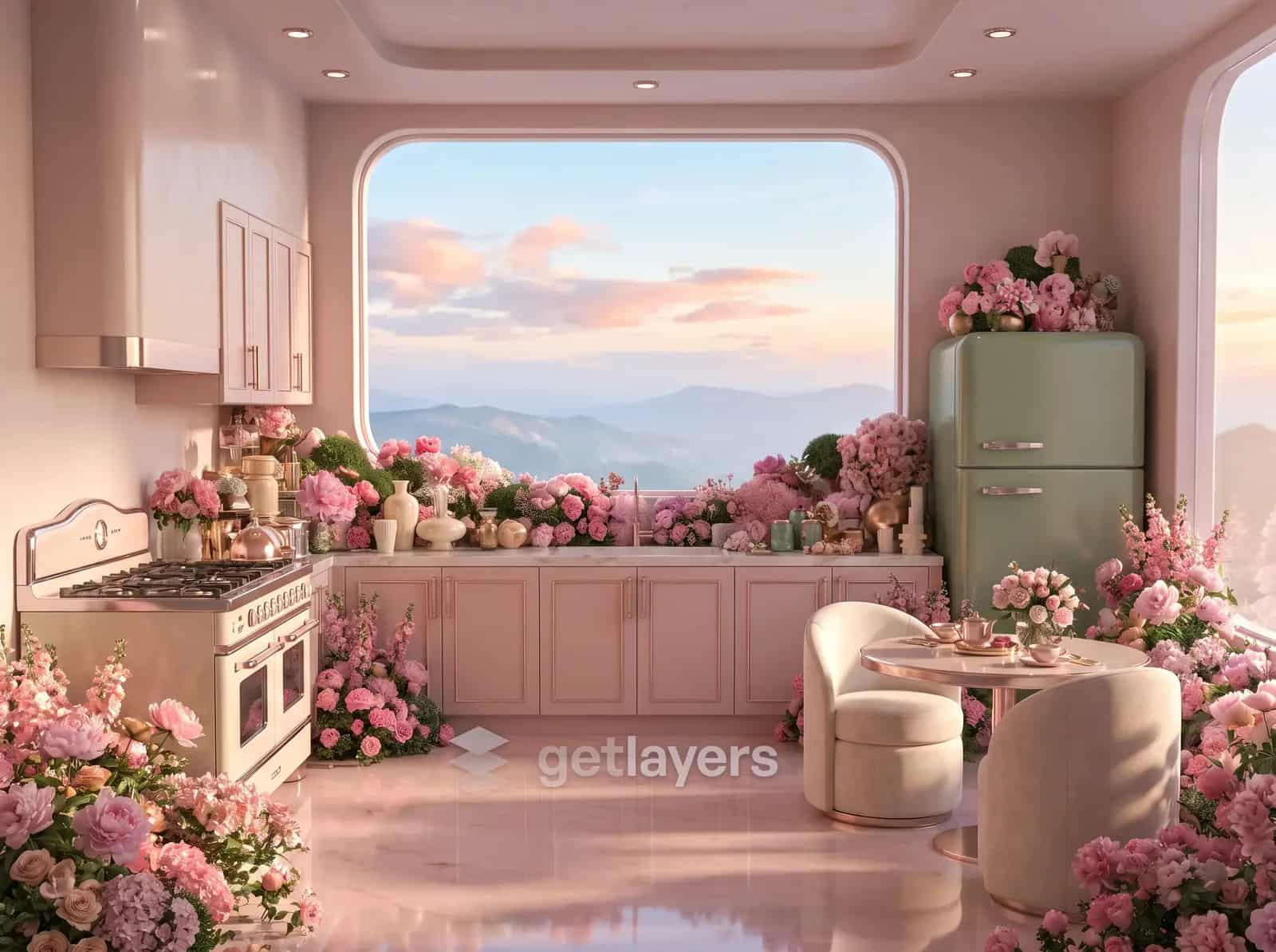 Flower Cabin Window