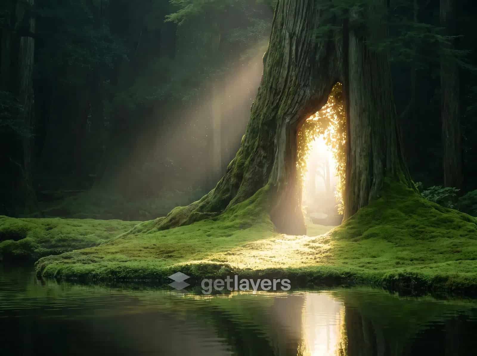 Glowing Tree Door