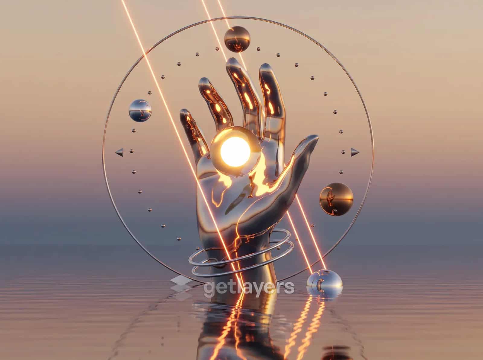 Golden Hand Orb
