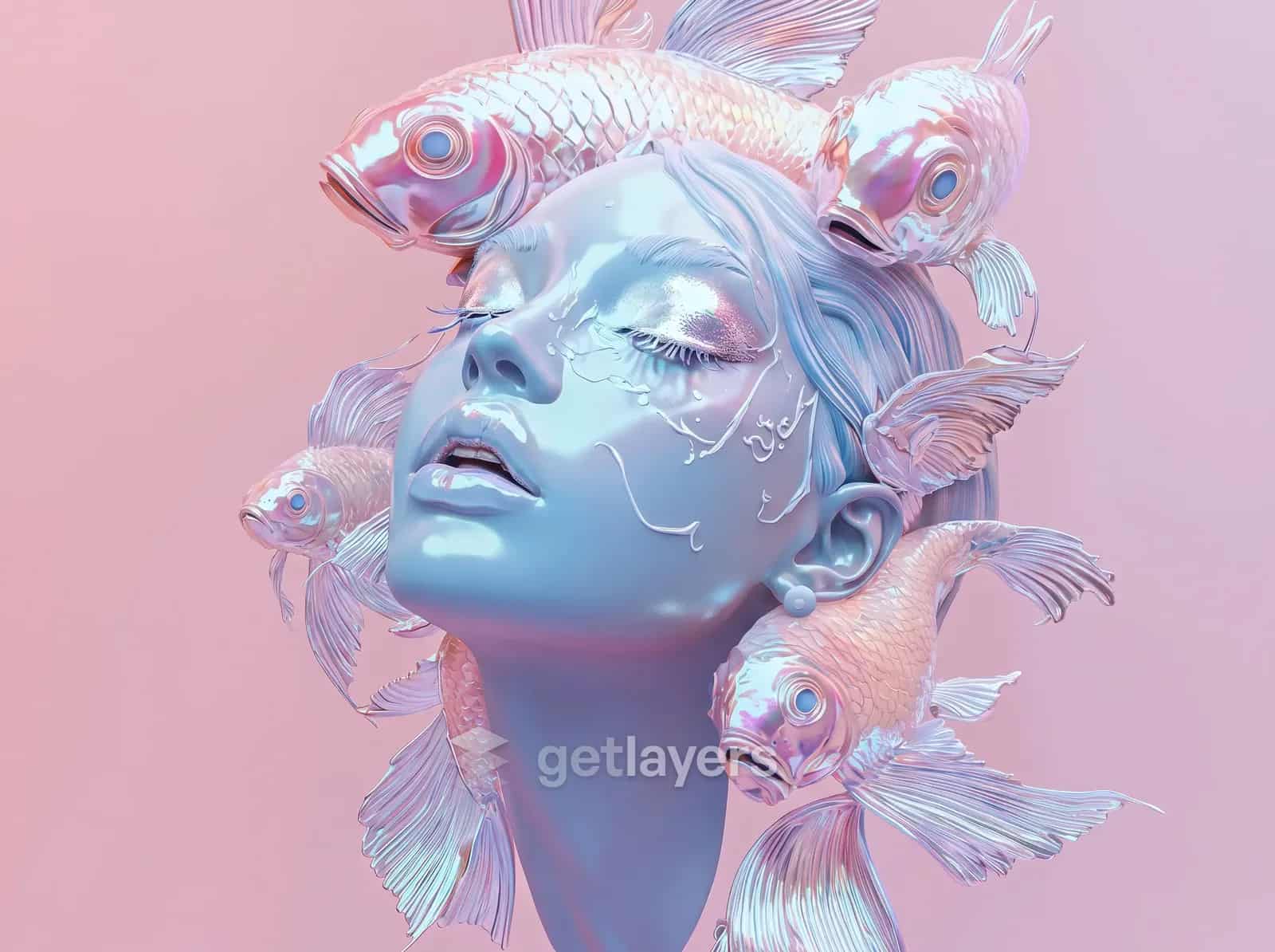 Goldfish Crown Face
