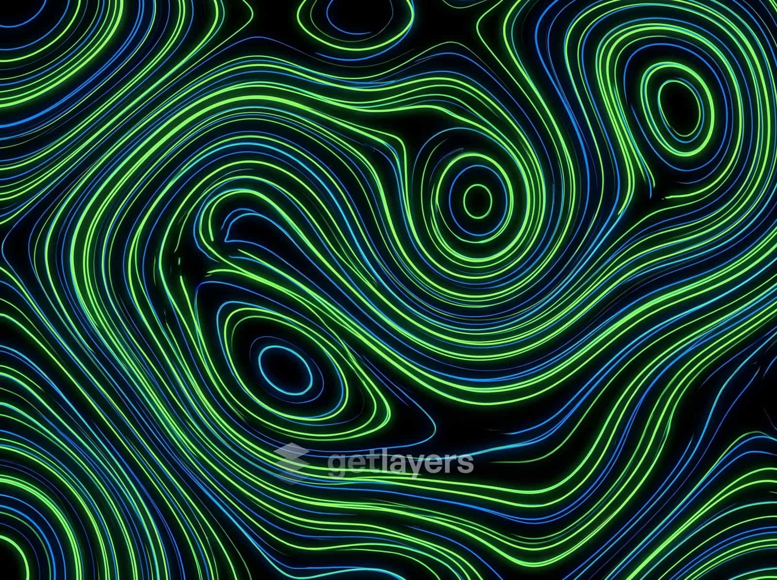 Green Swirl Lines