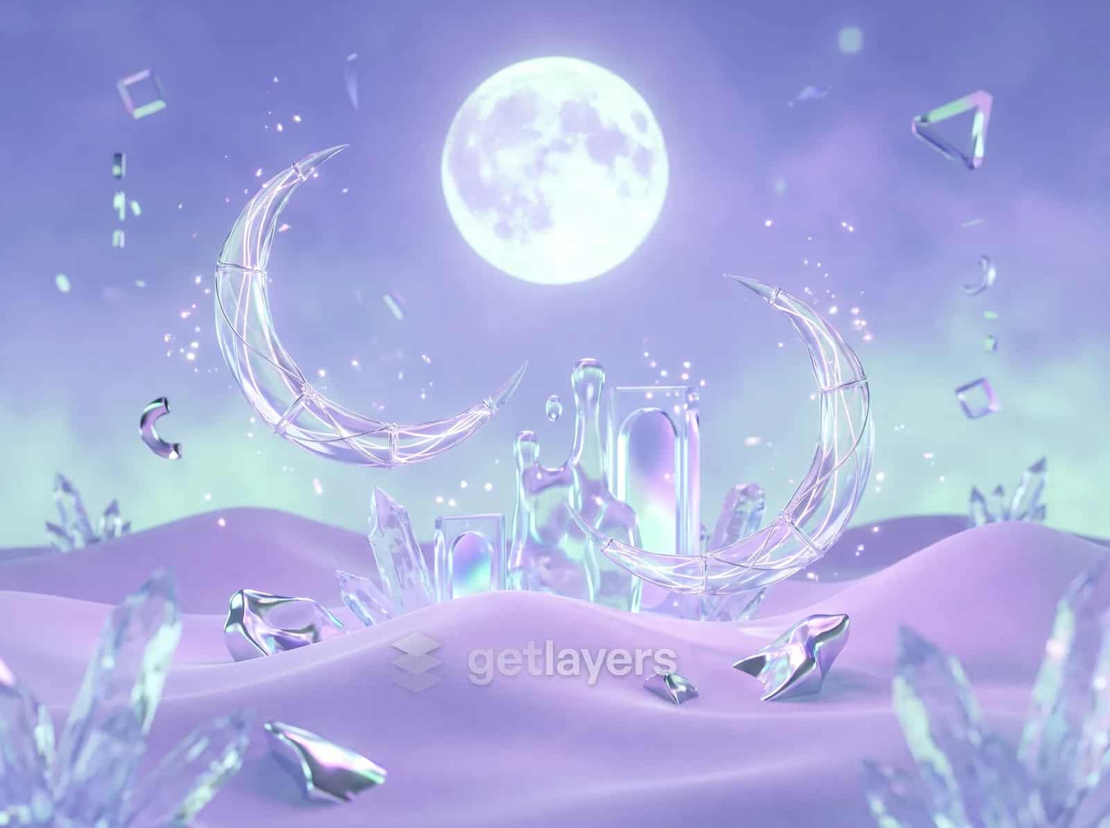 Lilac Crystal Moon