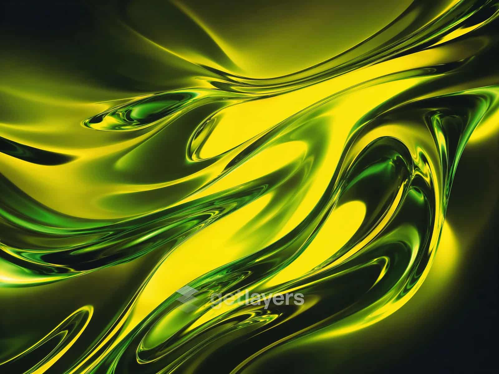 Lime Glass Waves