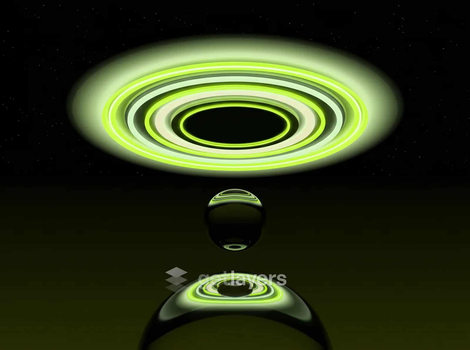 Lime Halo Rings