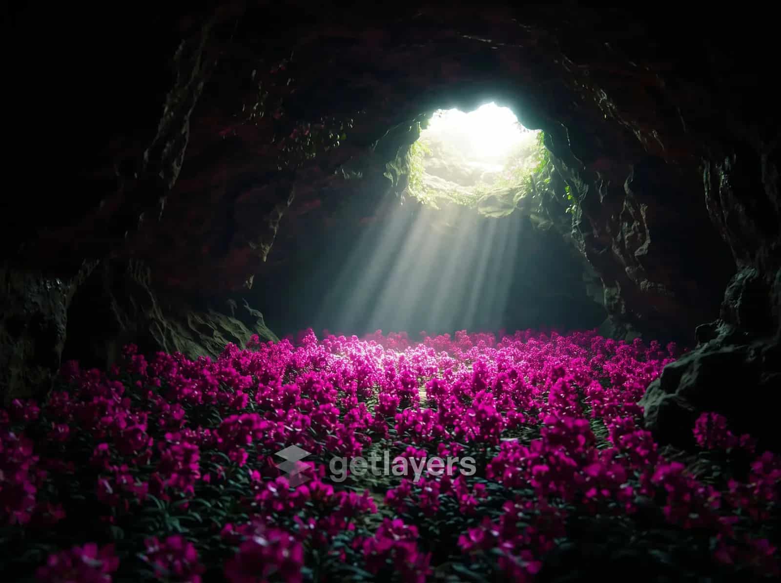 Magenta Cave Flowers