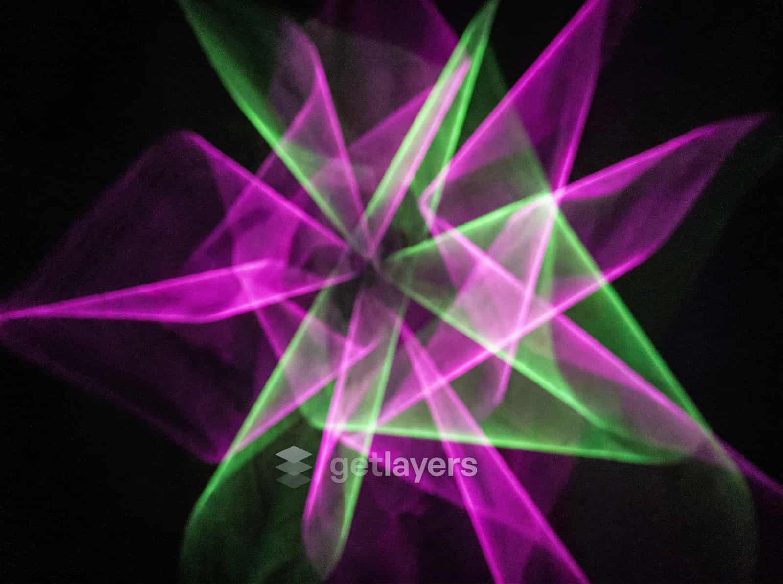 Magenta Green Laser Star