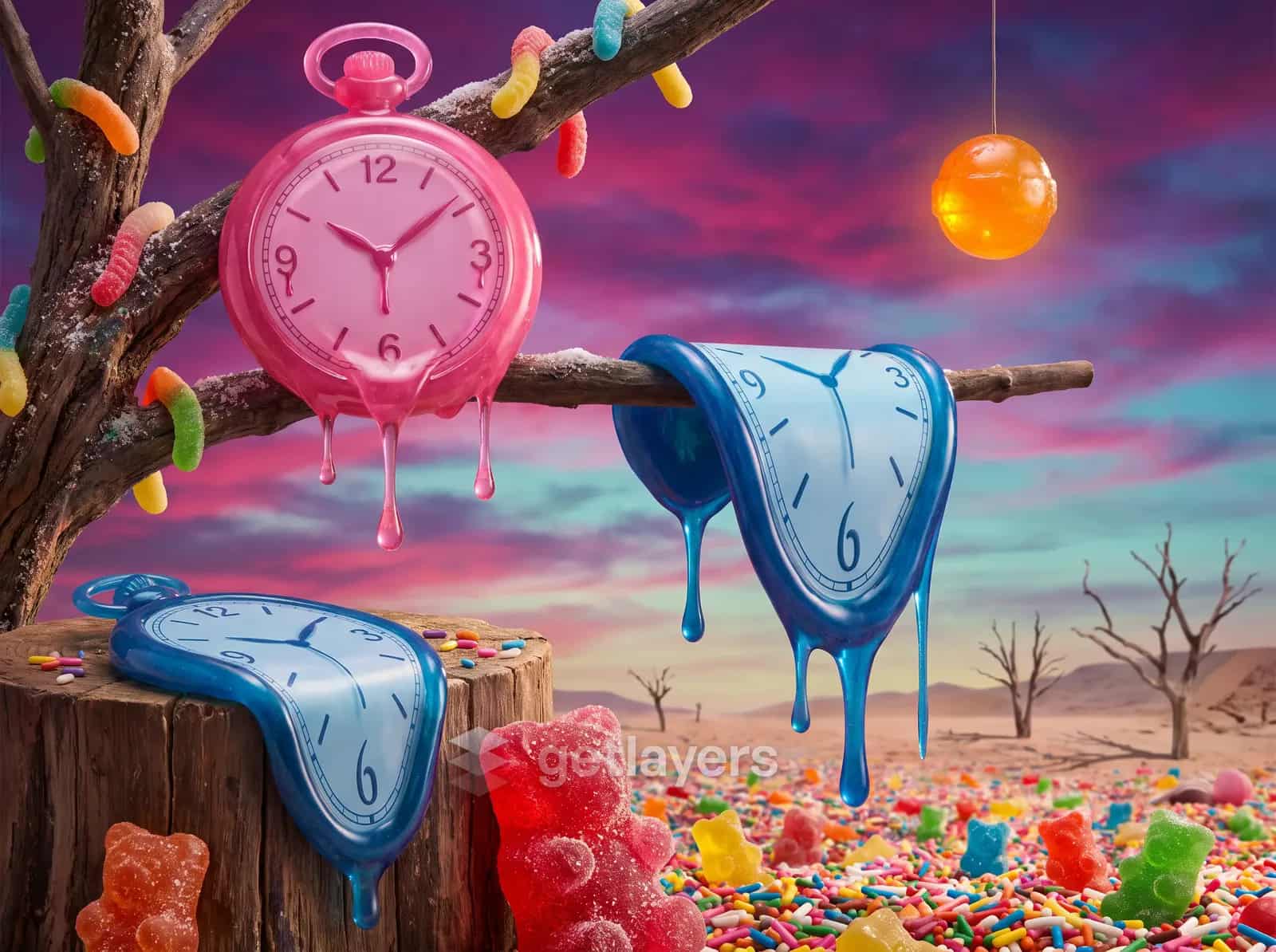 Melting Candy Clocks