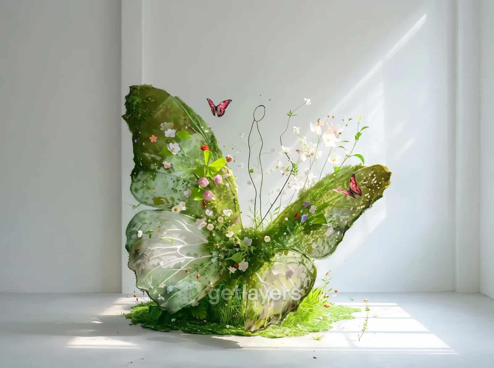 Moss Glass Butterfly