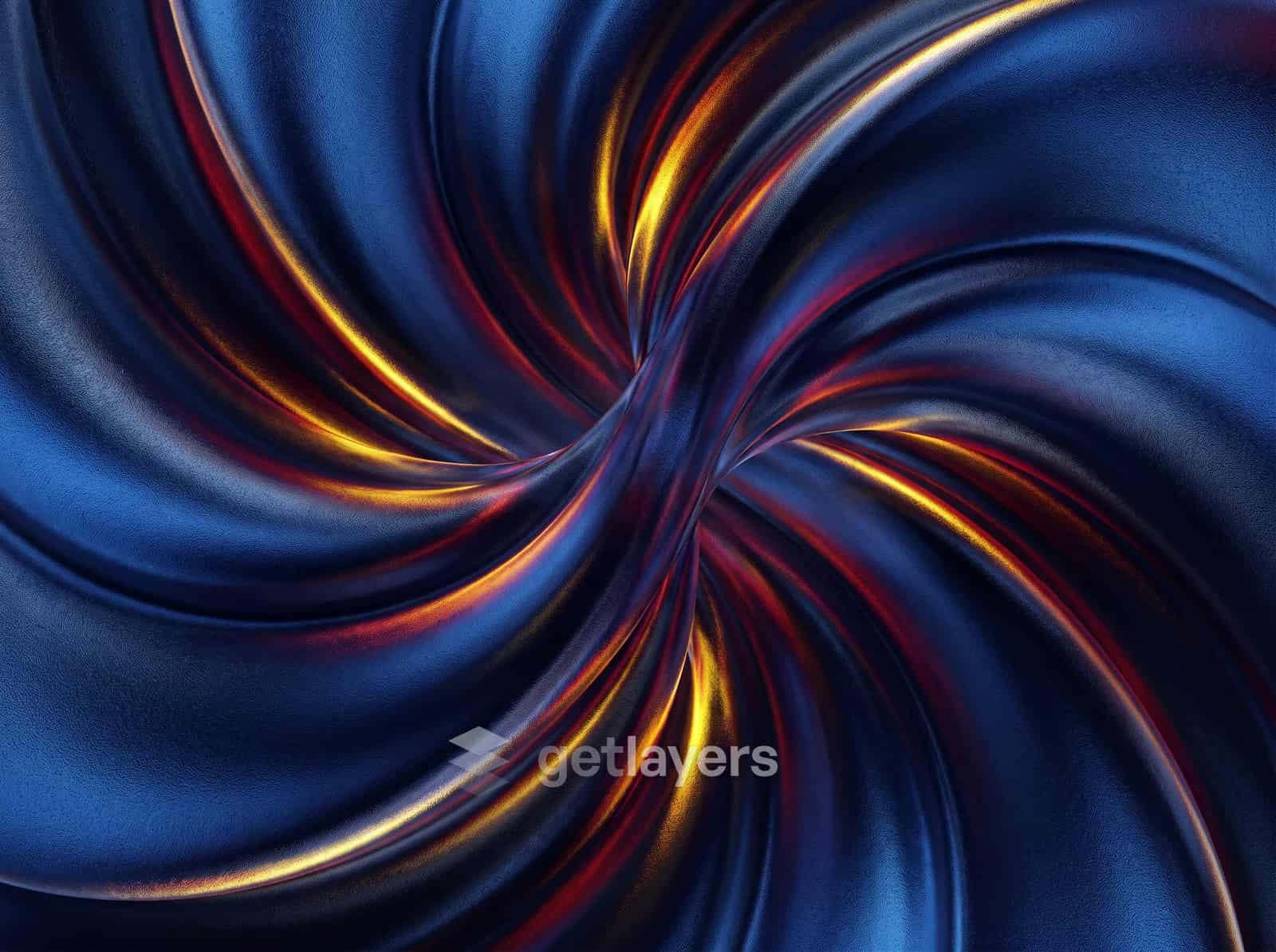Navy Gold Swirl