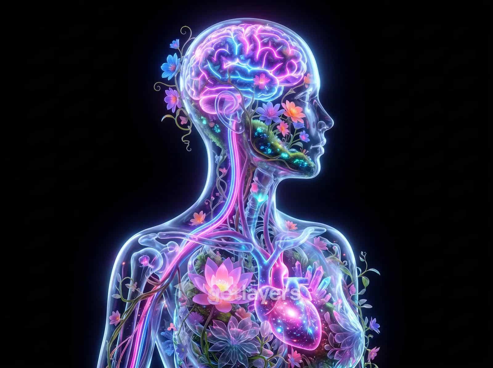 Neon Floral Anatomy