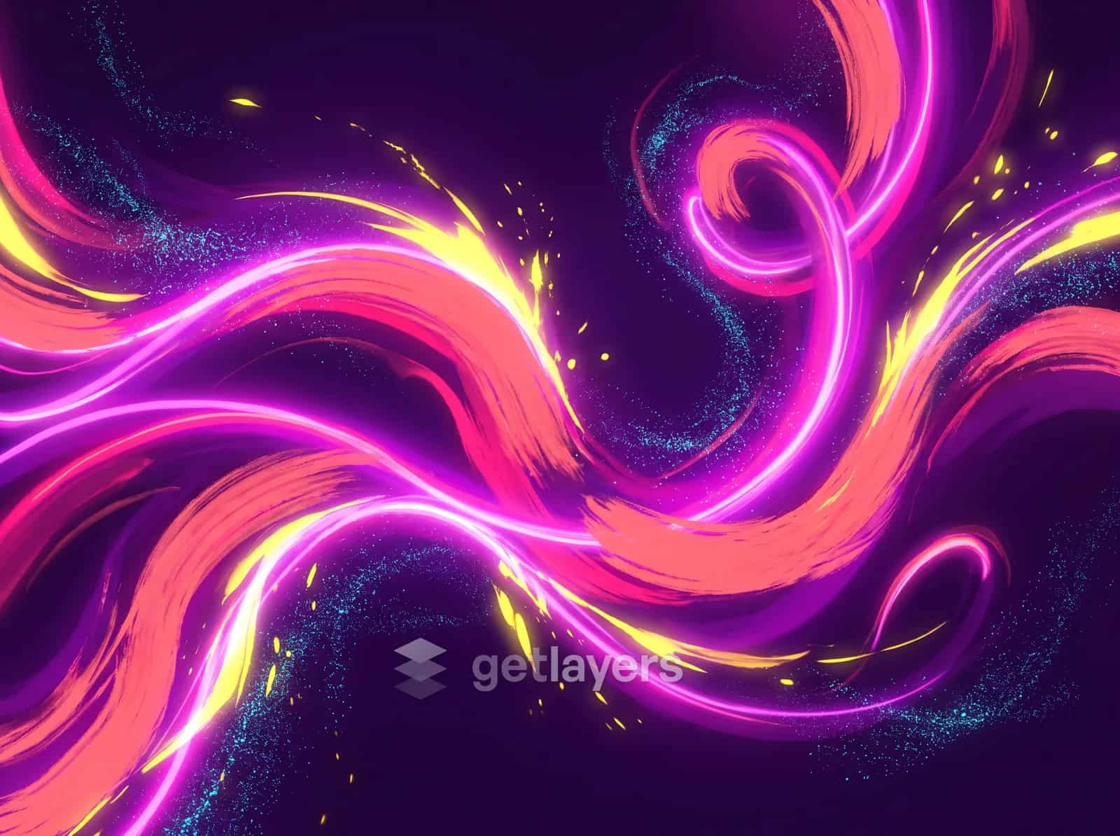 Neon Paint Swirls