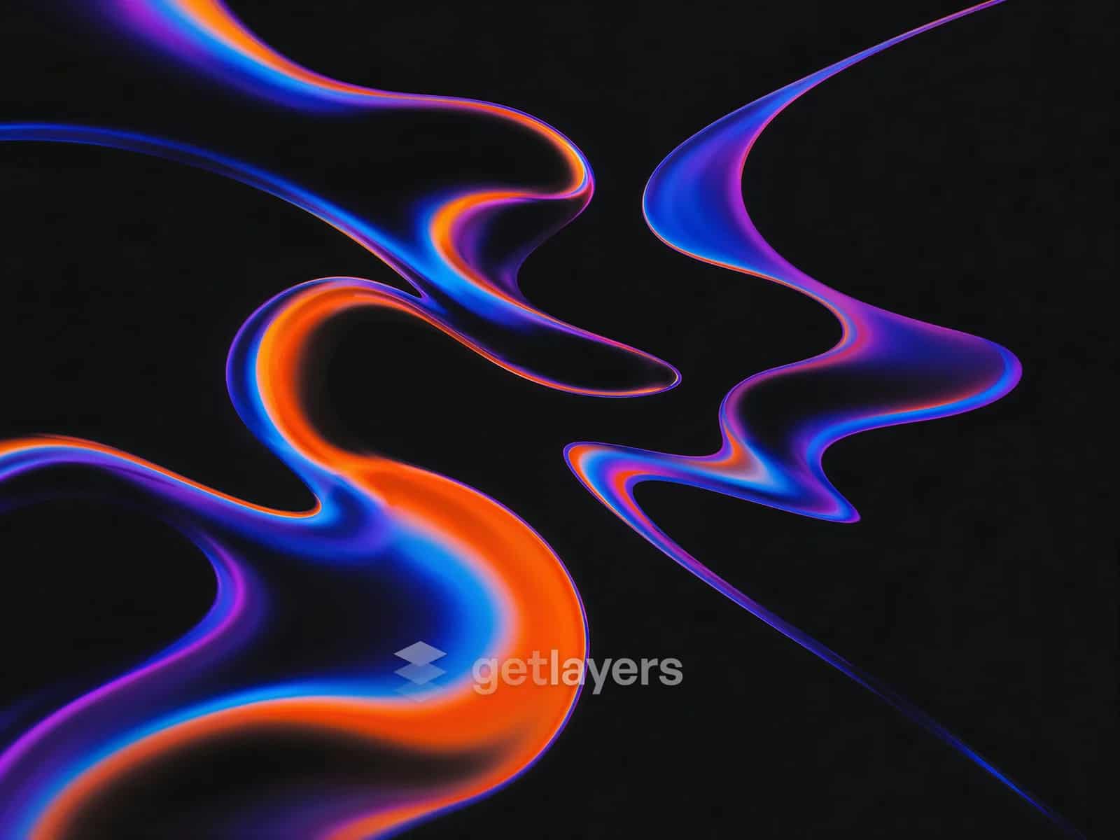 Neon Ribbon Waves