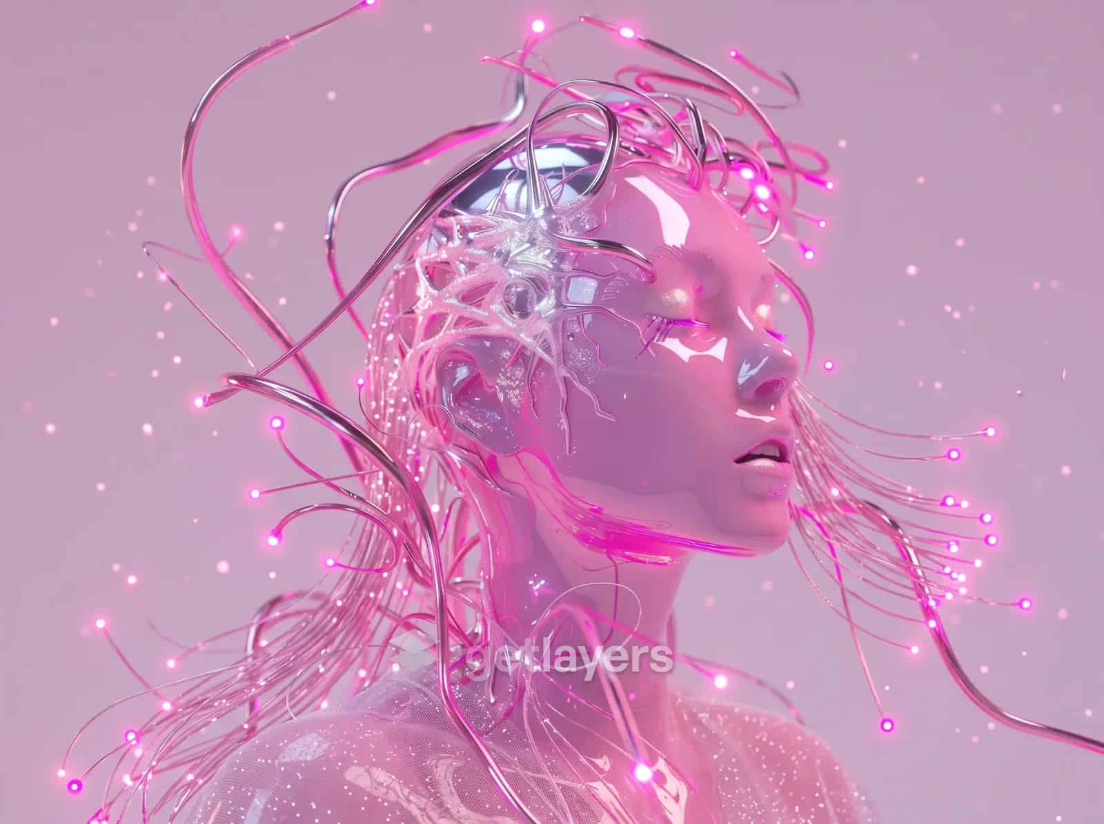 Pink Wired Figure