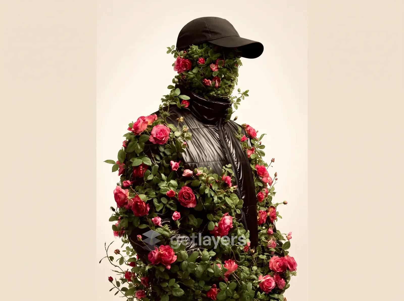 Rose Covered Figure