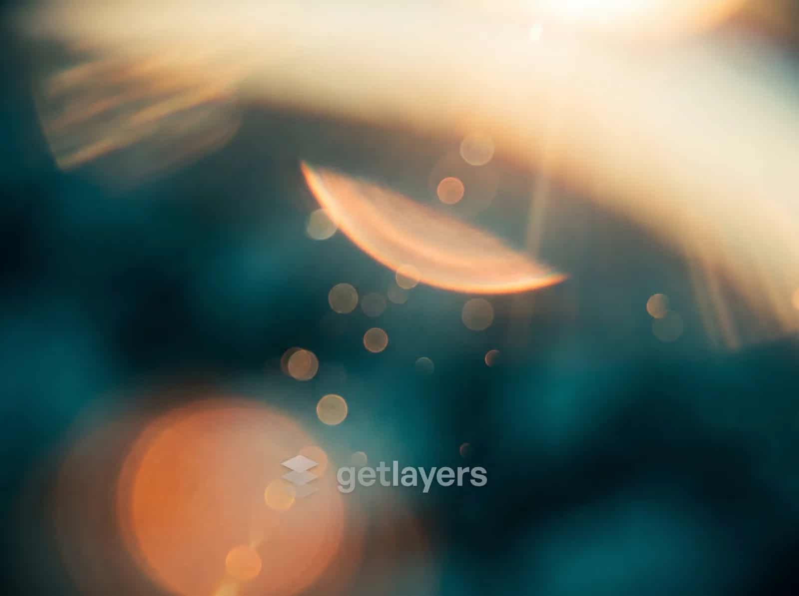 Teal Bokeh Flare