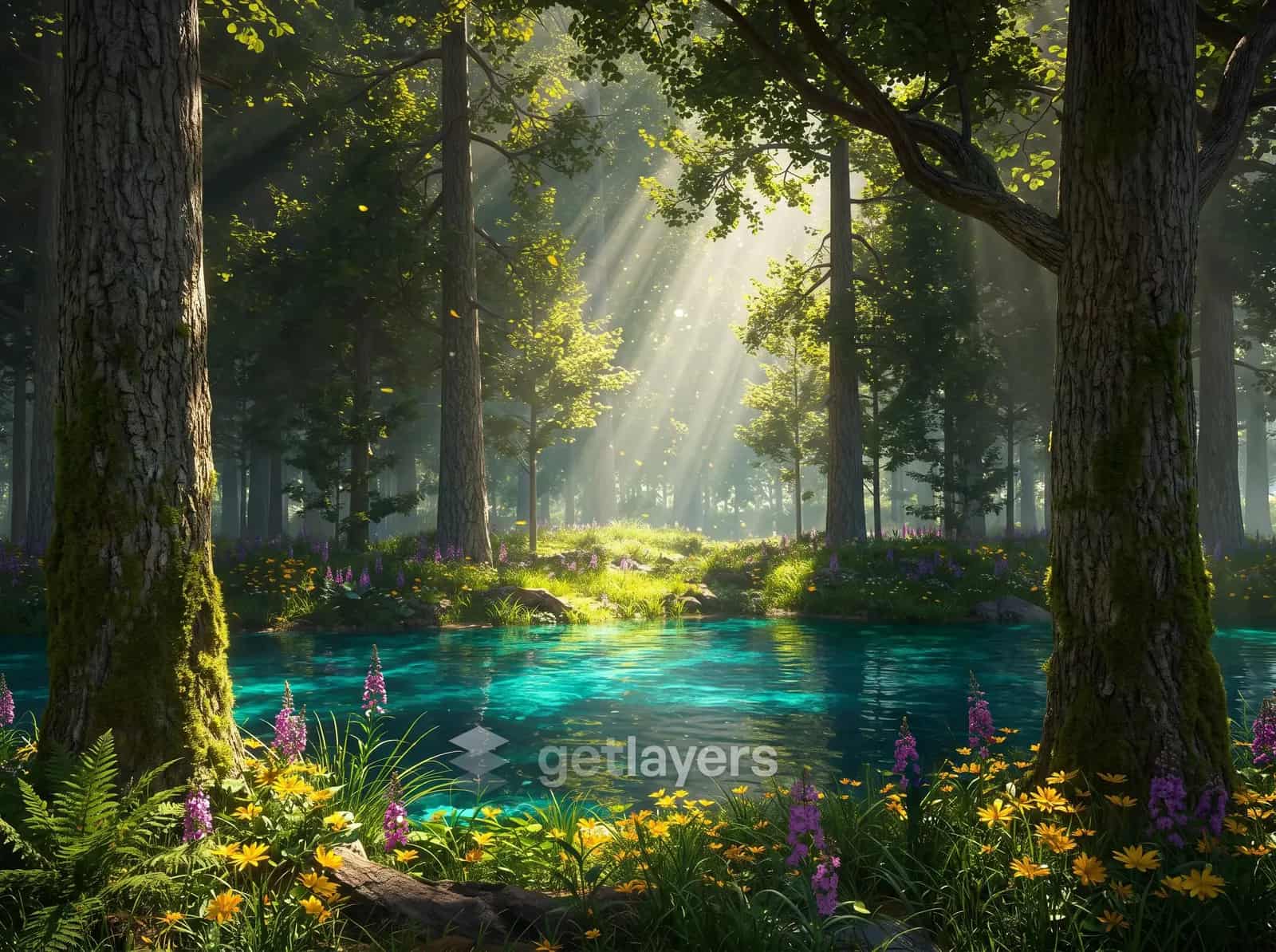 Turquoise Forest Lake