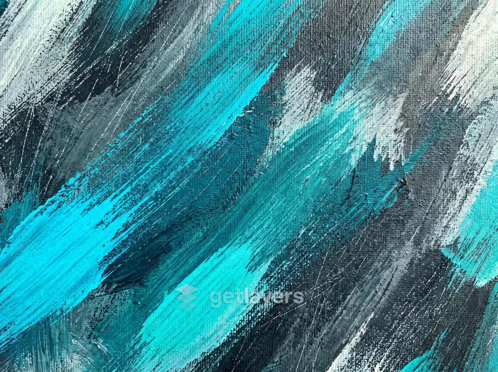 Turquoise Paint Strokes
