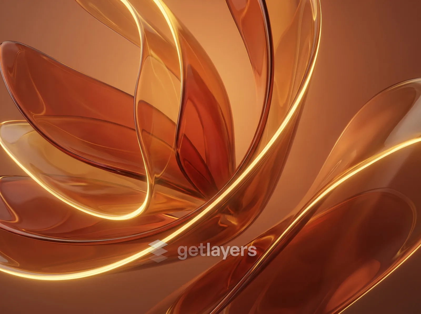 Amber Glass Petals