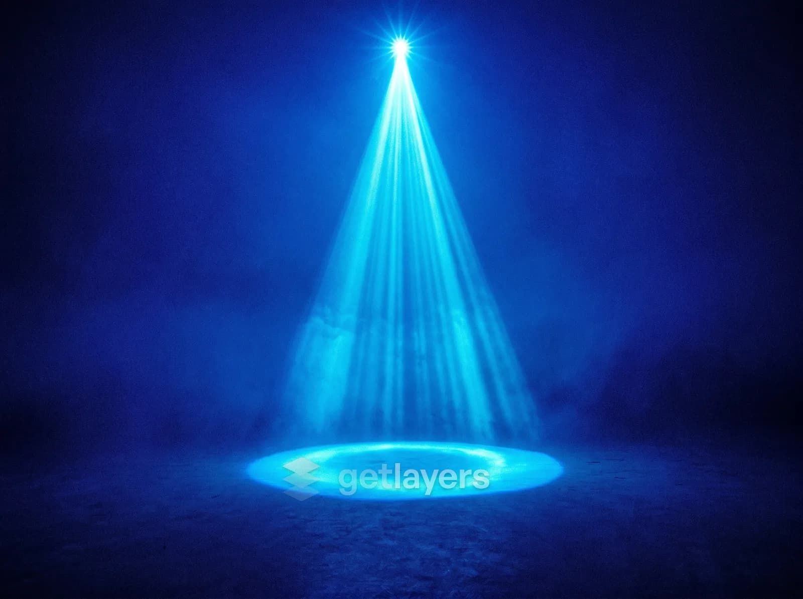 Blue Spotlight Beam