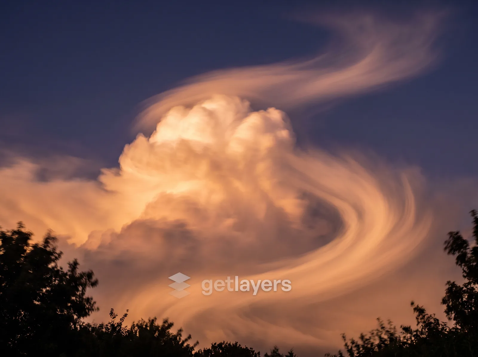 Dusk Cloud Swirl