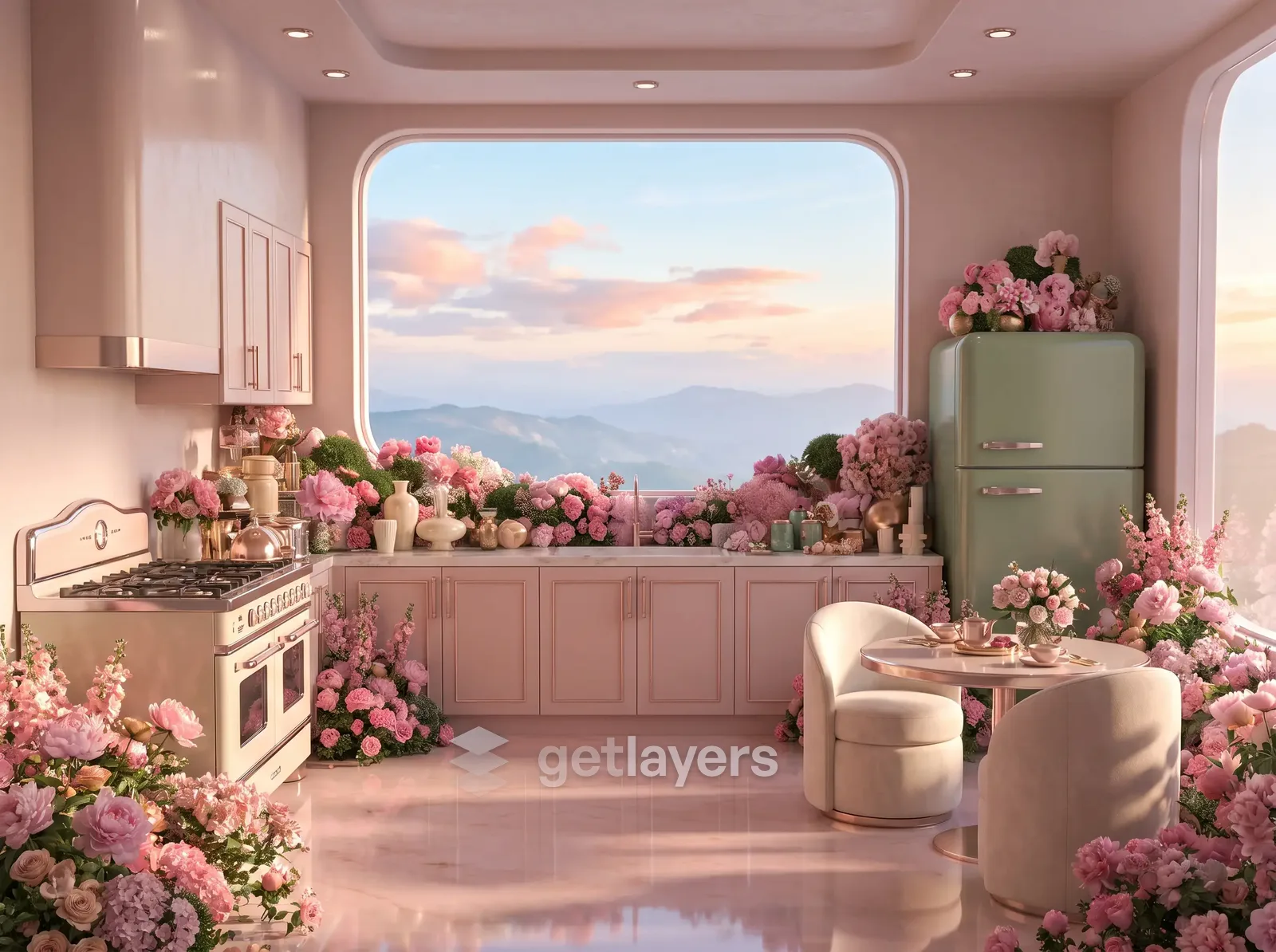 Flower Cabin Window