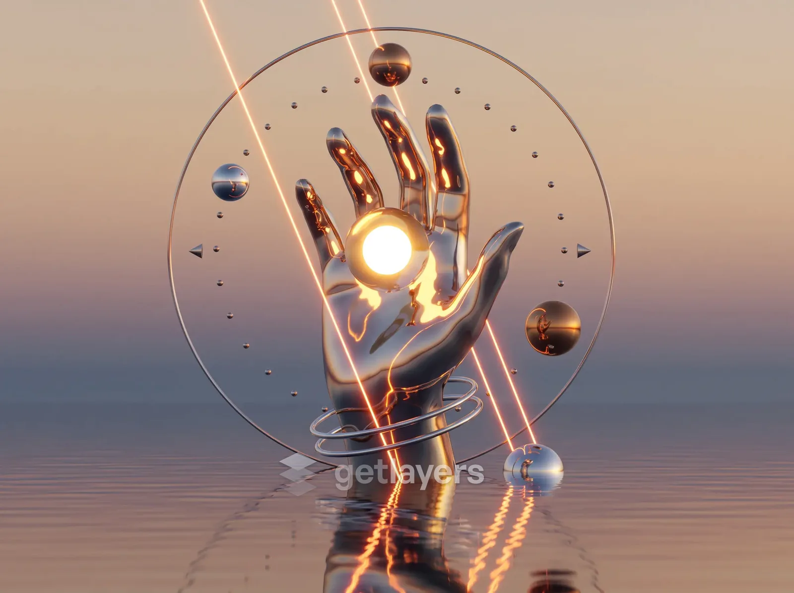 Golden Hand Orb