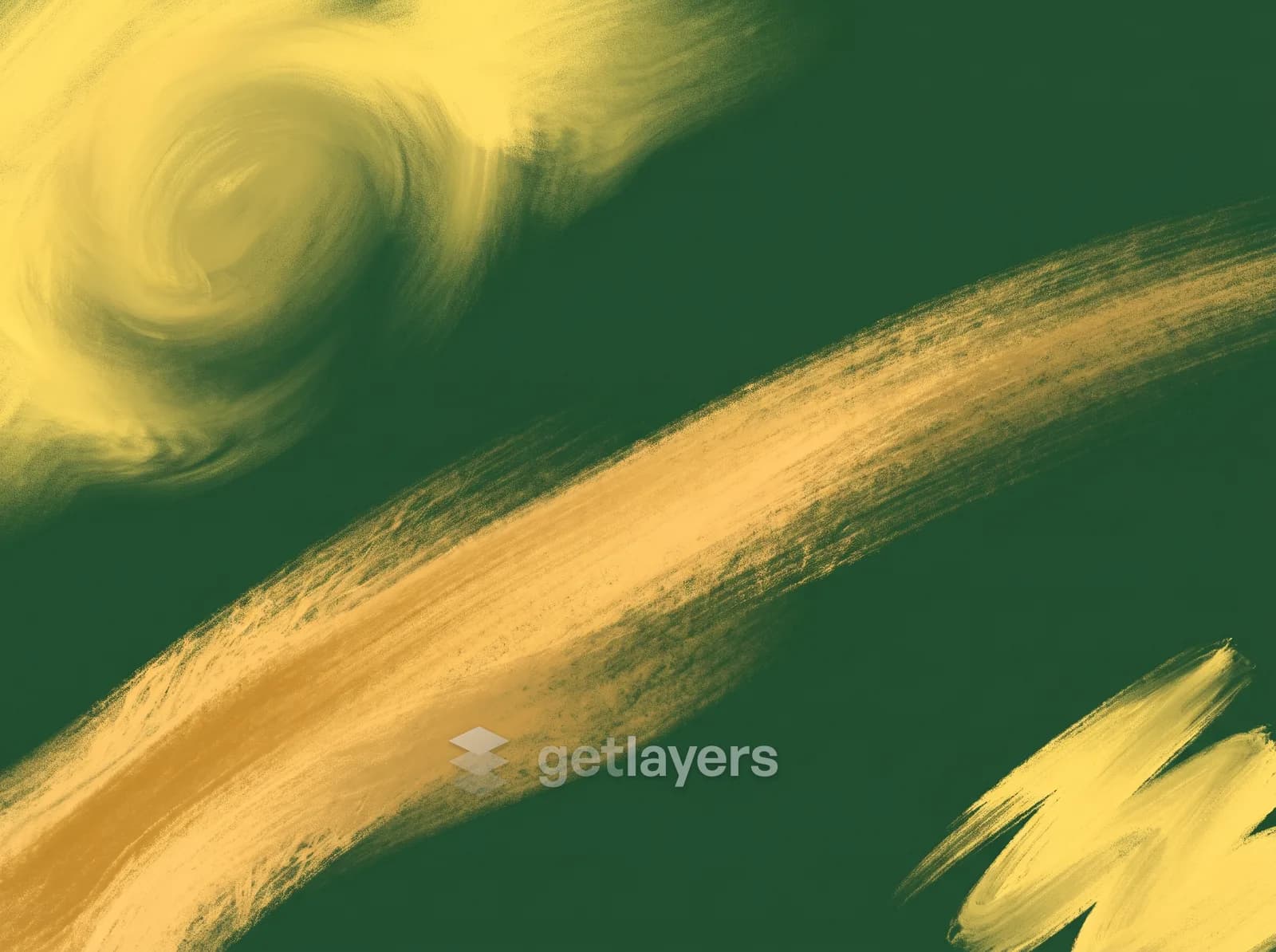Green Gold Brushstrokes