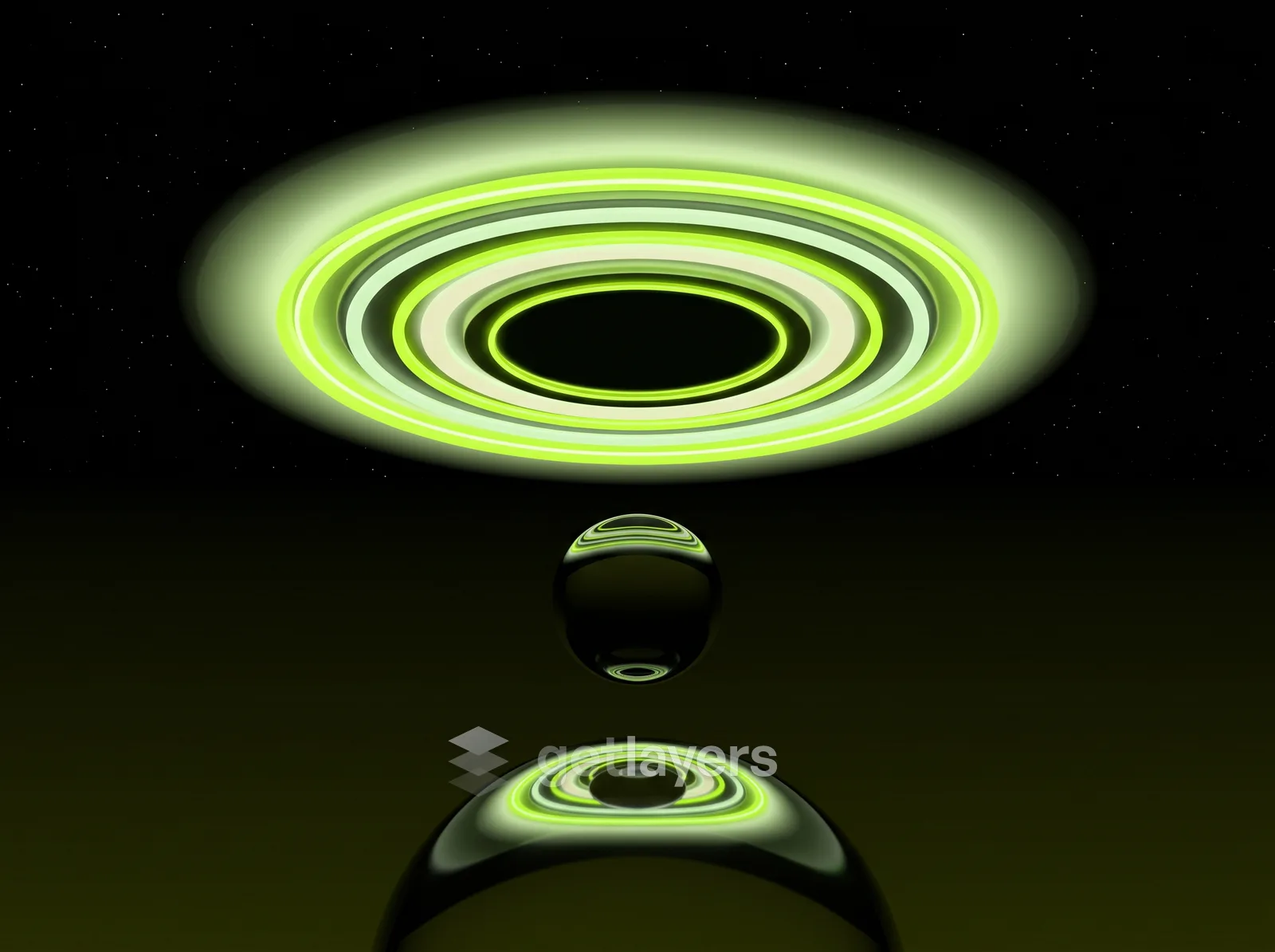 Lime Halo Rings