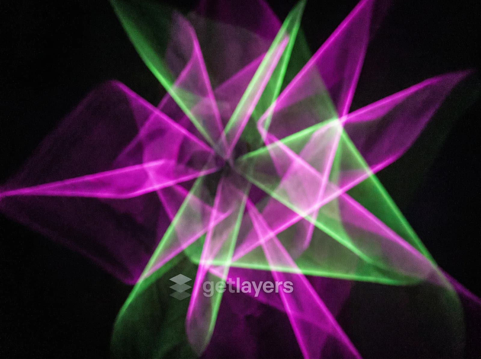 Magenta Green Laser Star