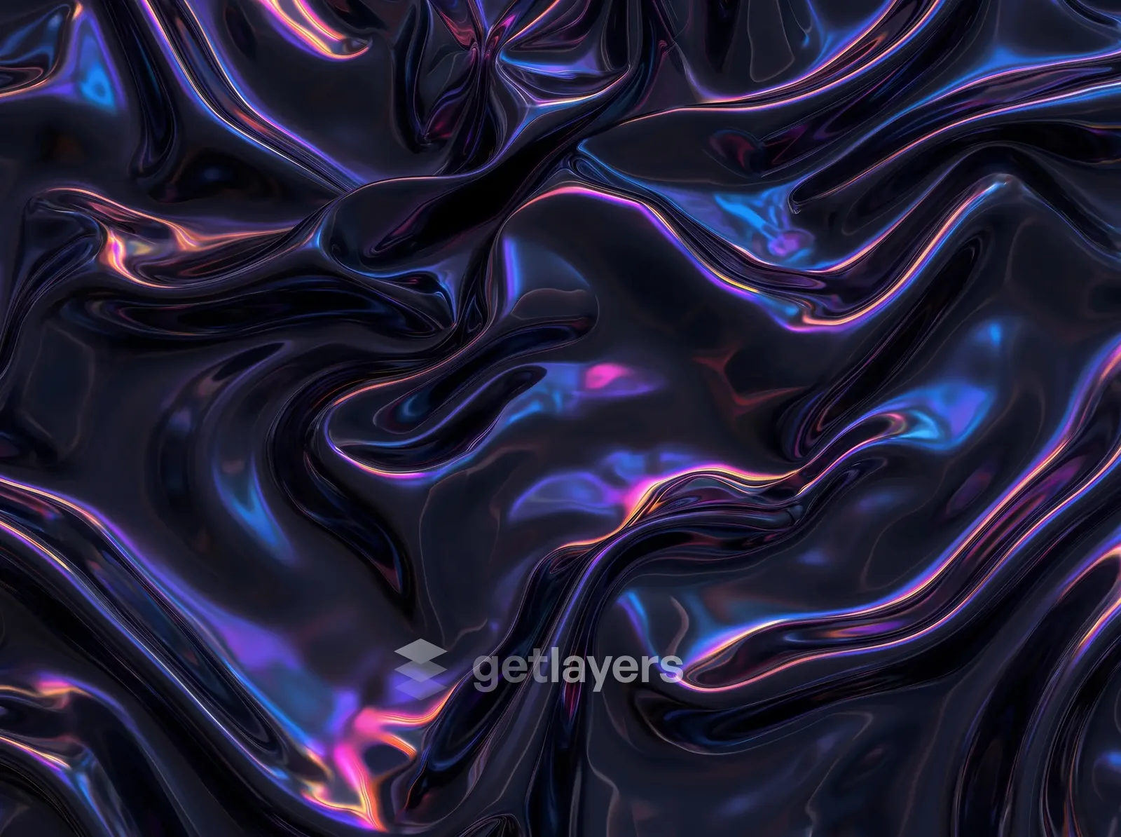 Midnight Iridescent Silk