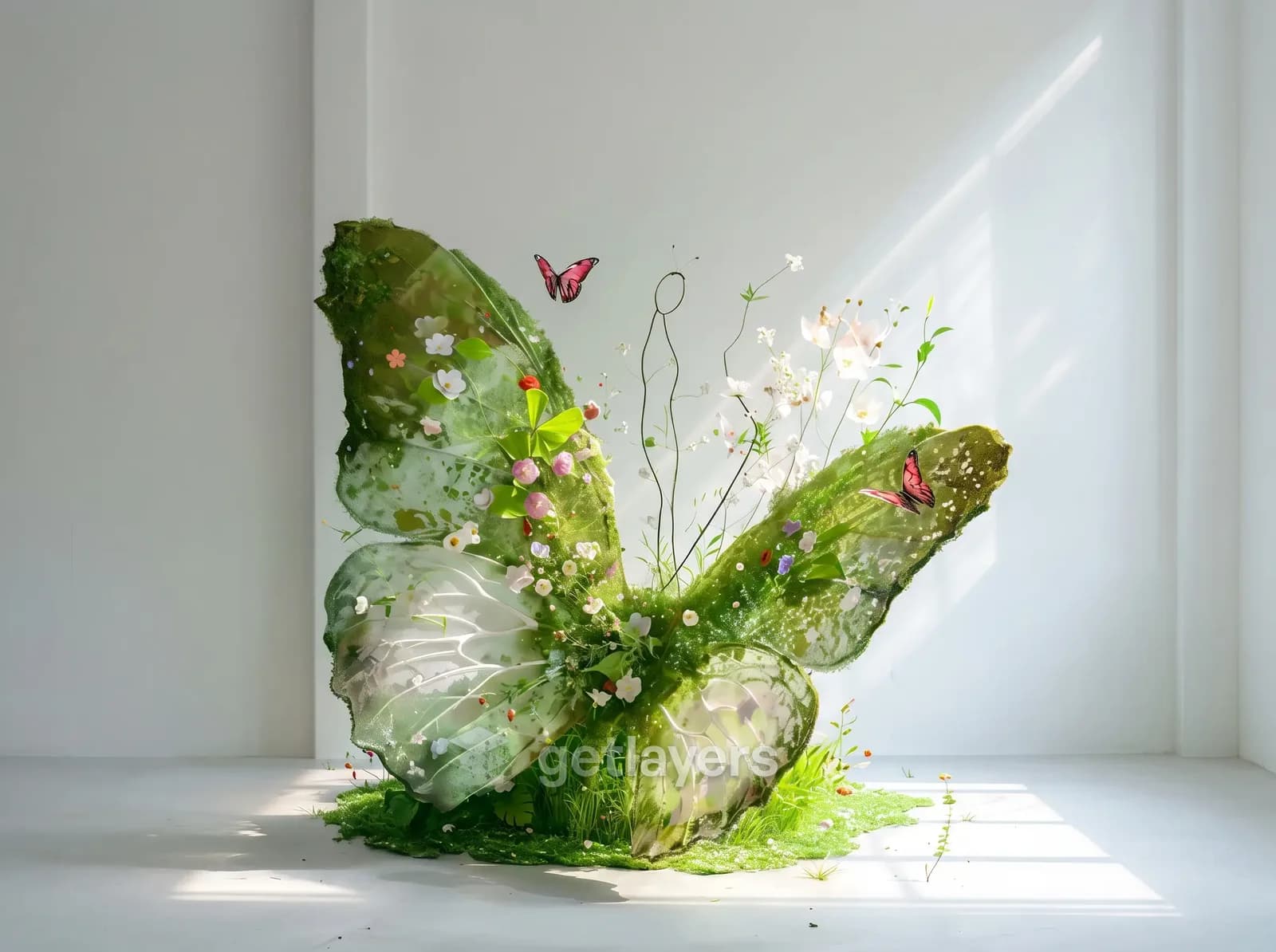 Moss Glass Butterfly