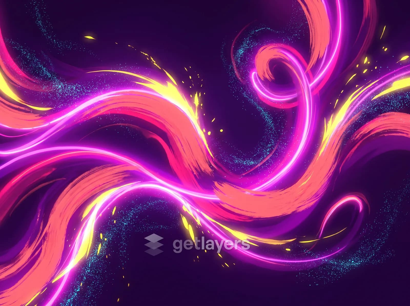 Neon Paint Swirls