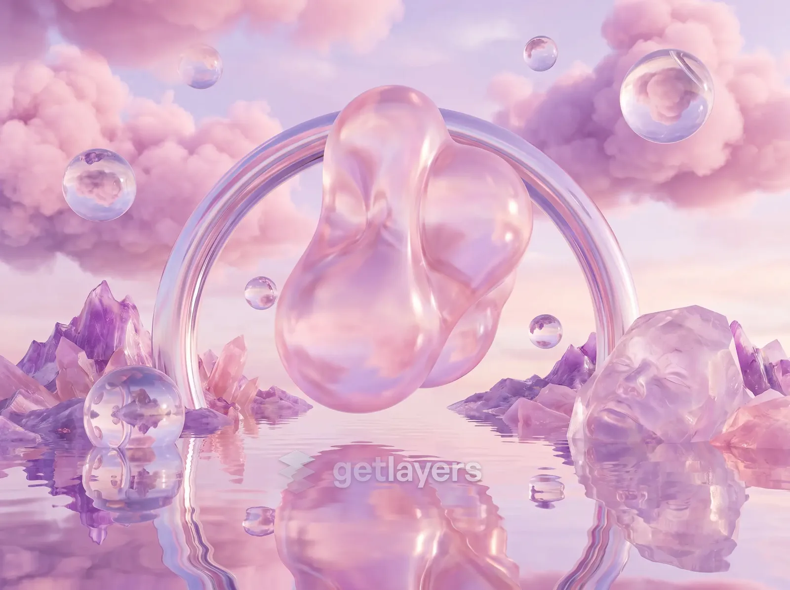 Pastel Glass Ring Lake