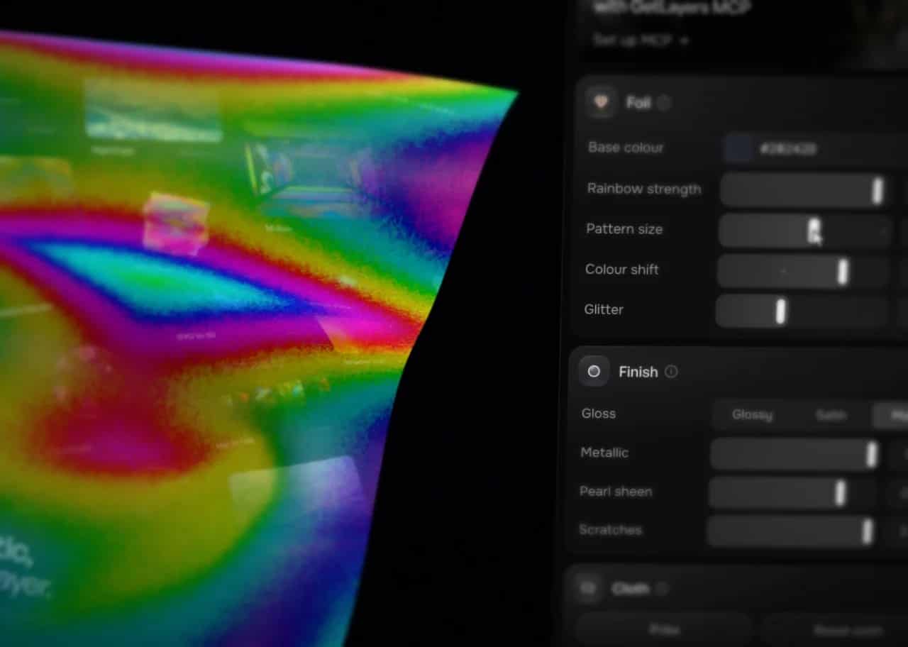 Holographic Cloth — the live tool on GetLayers