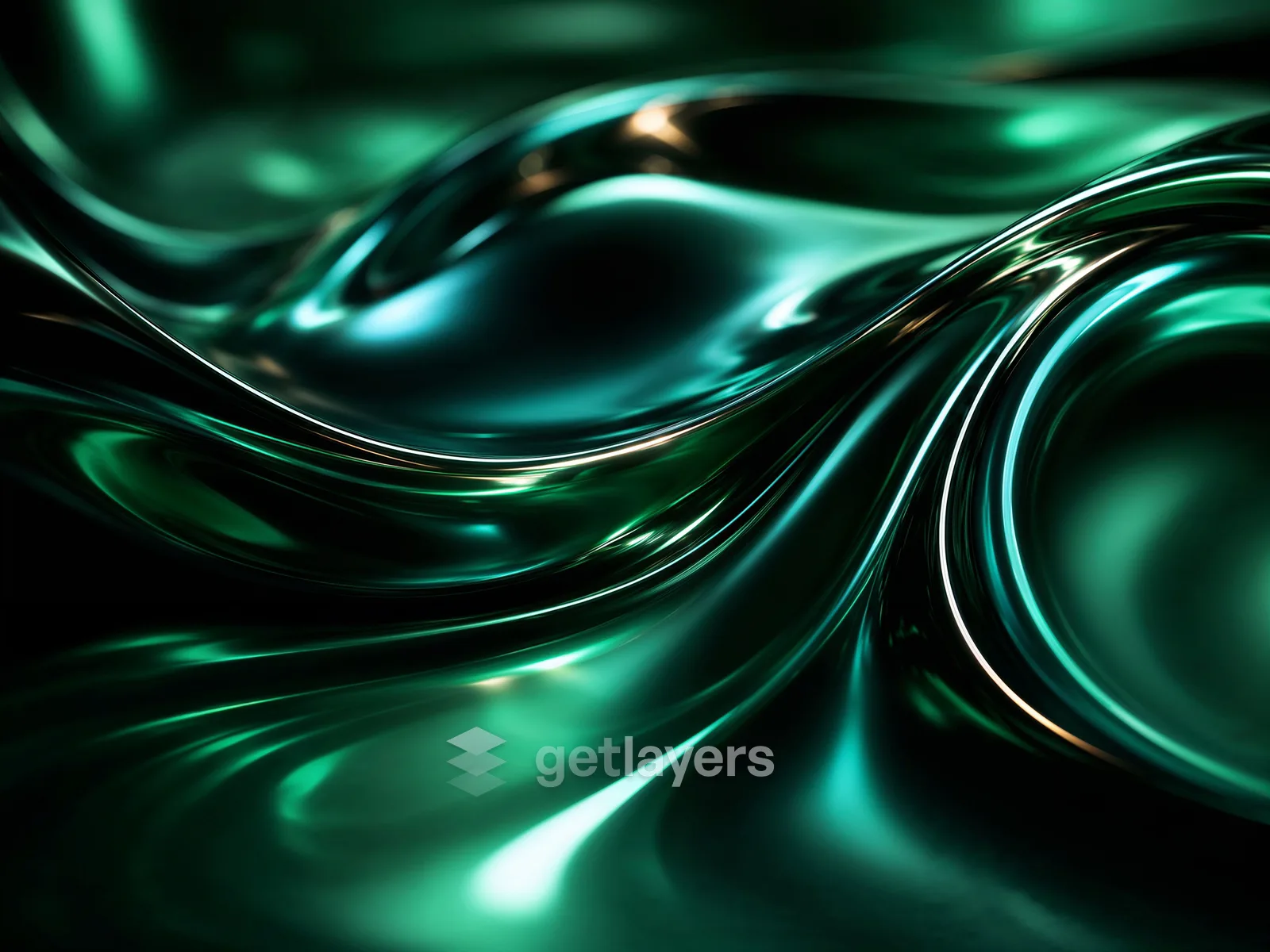 Emerald Silk Waves