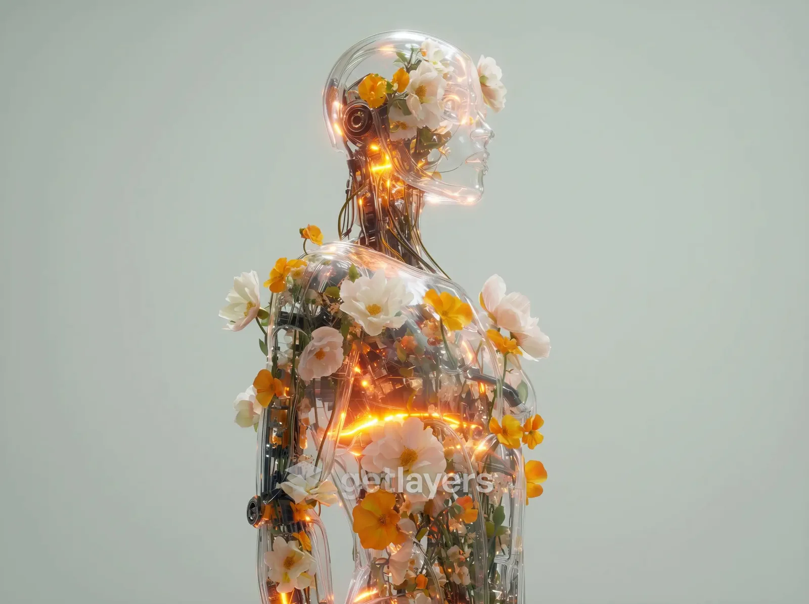 Glowing Flower Mannequin