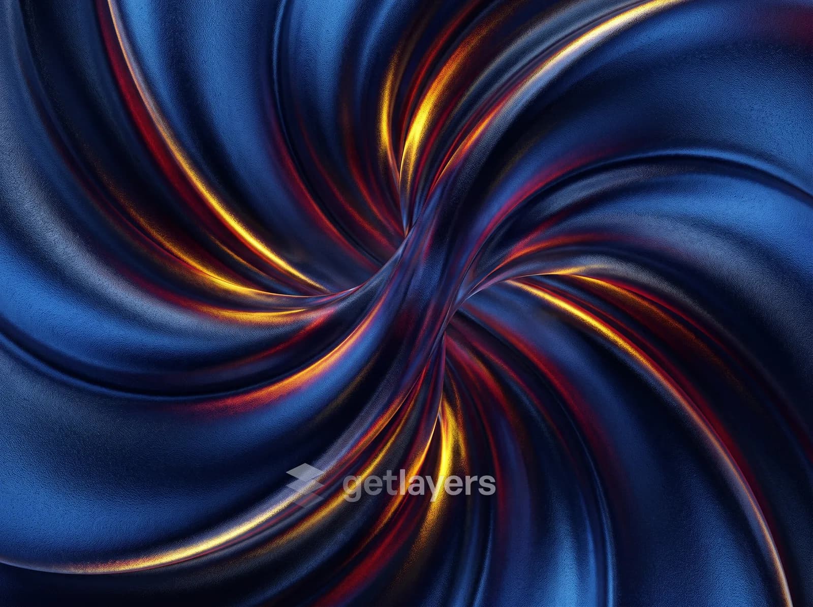 Navy Gold Swirl