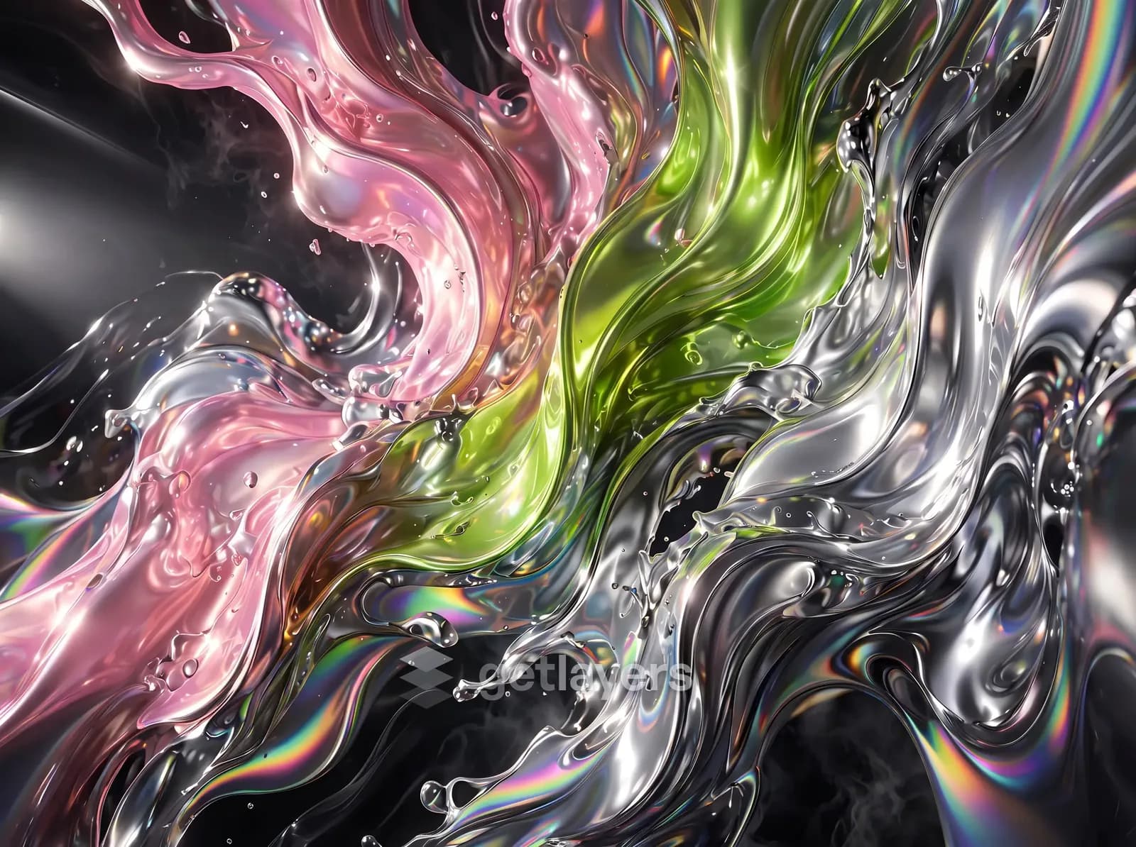 Pink Lime Chrome Splash